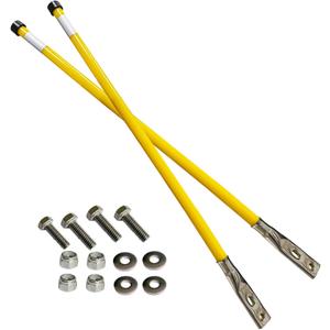 28" Yellow Snow Plow Markers Blade Guides 304 Stainless Steel Joint 3/4''Built-in Steel Wire Never Break for Blizzard Boss SNO-Way Western Snowplows Pickup Truck SUV UTV ATV