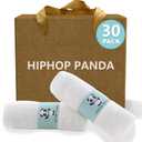 HIPHOP PANDA Baby Washcloths, Rayon Made from Bamboo - 2 Layer Ultra Soft Absorbent Newborn Bath Face Towel - Reusable Baby Wipes for Delicate Skin - White, 30 Pack (10x10 Inch - 30 Pack Gift Box Set)