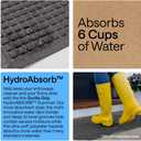 GORILLA GRIP® Ultra Absorbent Front Door Mat Outside Entrance 47x35, Traps Dirt and Moisture, HydroABSORB Indoor Outdoor Doormat Holds Up to 6 Cups Water, Stain and Fade Resistant Welcome Mat Charcoal