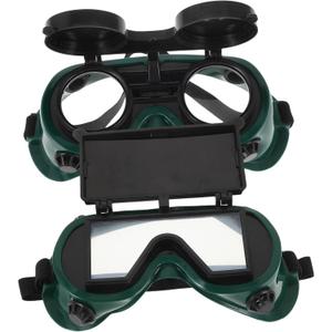 NUOBESTY Welding Safety Goggles 2 pack Flip-up Protective Glasses with Adjustable Headband Soft Frame Vent Holes Anti-Scratch Coating for Welding Soldering Grinding Cutting