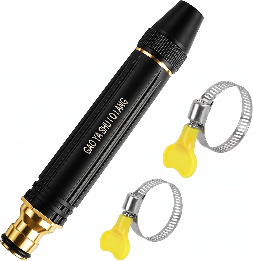 3 x 2026 High-Pressure Cleaning Gun with Jet Nozzle, Suitable for Garden Hose Nozzle High-Pressure Powerful and Even Water Spray, High-Pressure Hose Nozzle, Ideal for Car Wash and Garden Sprinkling