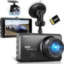 Miden S7 2.5K Dash Cam Front and Rear,64G SD Card,1600P+1080P FHD Dual Dash Camera for Cars,176+160 Wide Angle,3.2'' IPS Screen Dashcam,G-Sensor,Loop Recording,WDR,Night Vision,24H Parking Monitor