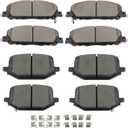 SCITOO D2229 D2231 Front & Rear Ceramic Brake Pads Sets w/Hardware Fit 2020-2024 For Ford For Explorer,2020-2024 For Police Interceptor Utility,2020-2023 For Lincoln For Aviator