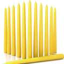 CANDWAX 12 inch Taper Candles Set of 12 - Dripless and Smokeless Candle Unscented - Slow Burning Candle Sticks - Yellow Candles