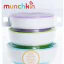 Munchkin Stay Put Suction Bowls for Baby and Toddler, 3 Pack, Blue/Green/Purple