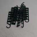 12 Pack Space Saving Hangers Holders Sturdy Plastic, Compact Clothes Storage Vertical Closet Hangers 5 Holes, College Dorm Room, Closet Organizers