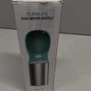 Portable Dog Water Bottle, 14 OZ, Stainless Steel Leak Proof Puppy Water Dispenser with Drinking Feeder for Pets Travel, Walking, Hiking and Outdoor Activities