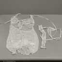 Avidlove Women Babydoll Lingerie Lace Chemise Halter Nightwear Teddy Dress (Medium, White)