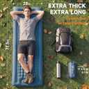 Camping Sleeping Pad, 5" Ultralight Inflatable Sleeping Mat with Pillow, Built-in Foot Pump Inflatable Sleeping Pads Compact for Camping Backpacking Hiking Traveling Tent