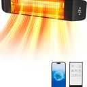 Pasapair Electric Patio Heater - Smart Infrared Indoor Heater 24H Timer with APP Control - Wall Mounted Outdoor Heater for Patio Garage - IP65 CSA Certified