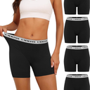 UMMISS Womens Boxer Briefs Underwear Boy Shorts Cotton Underwear Soft Anti Chafing Ladies Panties 4 Pack XXL