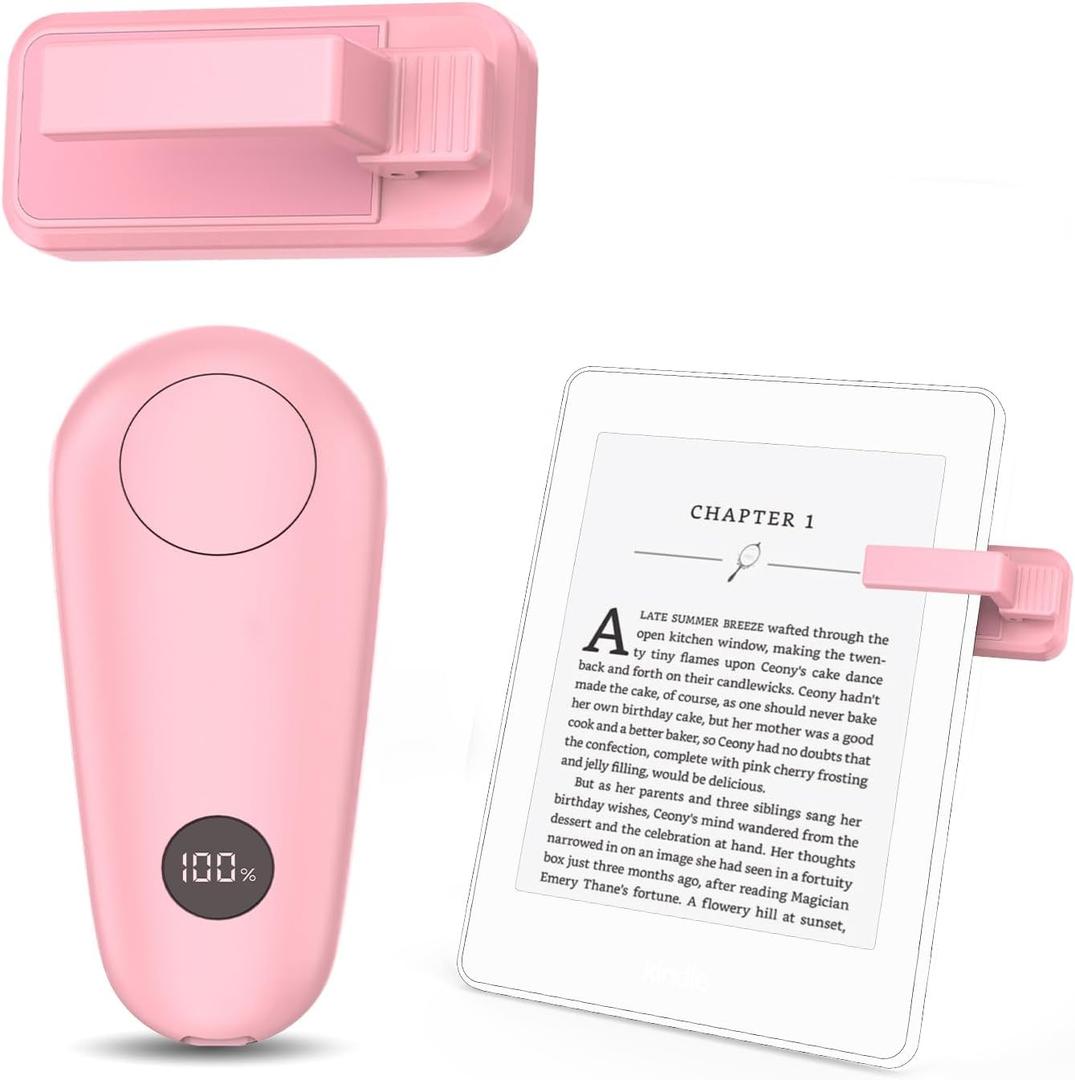 Page Turner for Kindle, Remote Control Clicker for Kindle Paperwhite Colorsoft Accessories, Clicker Page Turner for iPad Tablets Reading Novels Taking, Pink