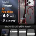 DEERLAMN Strong Magnetic Case for iPhone 17 Pro Max 6.9-Inch,[Compatible with Magsafe][Military Grade Drop Protection] Translucent Matte Shockproof Protective Phone Cover-Frosted Red