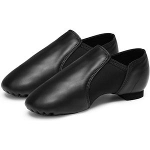 Stelle Jazz Shoes for Girls and Boys Slip-On Leather Dance Shoes 5 1/2