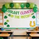 2 x St. Patrick's Day Decoration - The Cutest Clovers in the Patch Banner, St Patricks Day Classroom Decorations, March Bulletin Board Decorations