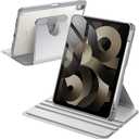 Rotating Case ONLY for iPad Air 11-Inch M4/M3/M2 (2026/2025/2024), iPad Air 5/4 (2022/2020 5th/4th Generation 10.9-Inch), 360 Degree Rotation Protective Stand Cover Clear Back (Black)