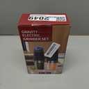 CIRCLE JOY Gravity Electric Salt and Pepper Grinder Set Automatic Salt and Pepper Grinder Set with LED Light, Battery Operated, Adjustable Coarseness, Large Capacity, for Home Kitchen BBQ