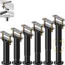 Abiglifty 6Pcs Adjustable Bed Support Legs, 7.08-13 Inch Bed Frame Legs, Metal Bed Frame Support Legs, Non-Slip Bed Legs Replacement, Heavy Duty Furniture Legs for Sofa/Cabinet/Couch/Dresser/Table