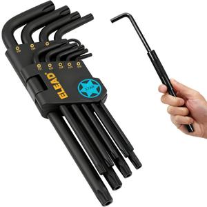 ELEAD 11-Piece Torx Star Allen Wrench Set with Extension Bar, T10-T50 Long Arm Torx Key Set, Heat-Treated S2 Steel