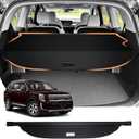 Powerty Retractable Cargo Cover for 2020-2025 Kia Telluride - Canvas Texture Trunk Cover Privacy Screen Rear Security Shade for Telluride Accessories