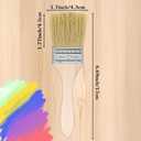 Chip Paint Brushes Bulk 2 Inch Natural Bristle Wooden Satin Brushes for Paint, Wood, Glue, Varnish, Wood, Wall, Art and Craft Supplies (Pack of 100)