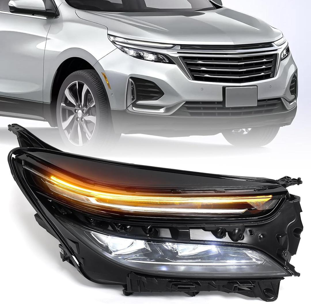 Headlight Compatible with Chevy Equinox 2022 2023 2024 Passenger