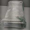 TAVR Furniture Dual Monitor Stand Riser, Computer Monitor Stands for 2 Monitors, Extra Long Multifunctional Desktop Organizer Riser for Computer, Laptop, PC, Printer, TV, Max 43.3" Length, White