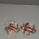 The Little Green Change 2Pcs Red Crab Decorations  Realistic Coastal Marine Decor Figurines for Home, Office, or Beach-Themed Display