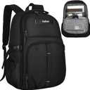 Goloni Airline Approved Travel Backpack 35L - Under Seat Carry On, Water Resistant 15.6 Inch Laptop Compartment for Men Women Work Travel,Black