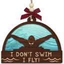 8 x Swimming Christmas Ornament 2025 - Swimming Gifts for Swimmers, Teen Boy Girls, Sports Gifts for Men, Women, Coaches, Athletes - 2-Layered Wooden Swimmer Ornaments for Tree Decorations