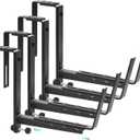 KAXIWEI Planter Box Bracket, Adjustable Hang Window Box Holder Hanging Flower Pot Stand Brackets for Outdoor Patio Garden Balcony Supporting Heavy Planters-4 Pack