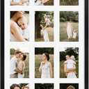 12 Opening 4x6 Black Collage Picture Frames, Multiple Frames for Displaying 6x4 Photos with White Mat, Pack of 1
