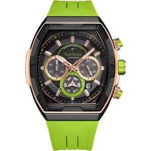 TEARTRACE Watches for Men Original Analog Quartz Waterproof Sport Mens Watches Tonneau Chronograph Luminous Fashion Unique Casual Watch with Silicone Strap