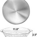 DEAYOU 3 Set 11.8" Chilled Serving Tray for Parties, Round Shrimp Cocktail Serving Dish with Ice Compartment, Ice Serving Bowl Cold Platter for Appetizer, Fruit, Veggie, Salad, Buffet, Keep Food Cold