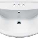 American Standard 0236004.020 Cadet Pedestal Lavatory Top with 3 Faucet Holes (4 Centers), 24X19, White