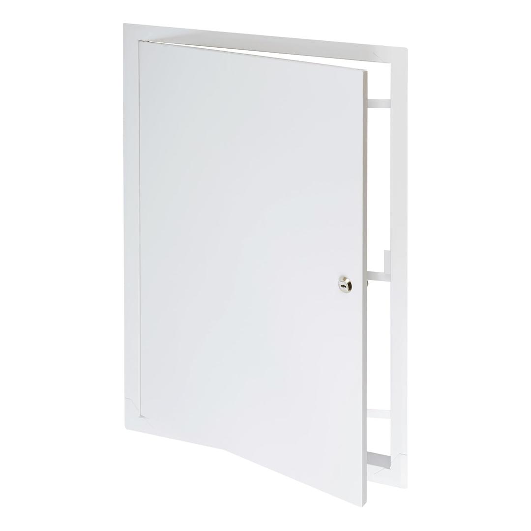 16" x 24" Lockable White Metal Access Panel. Service Shaft Door Panel with Key. Plumbing, Electricity, Heating, Alarm Wall Access Panel for Drywall. Bathroom Services Access Hole Cover.