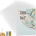200 PCS Cellophane Treat Bags 5x7 Inches Clear Cellophane Gift Bags with 4" Twist Ties, Clear Goodie bags, Cookie bags, Candy bags, Plastic Bags for Treats Gifts Giving Birthday Party Favors