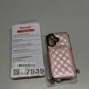 Bocasal Crossbody Wallet Case for iPhone 17, RFID Blocking PU Leather Zipper Handbag Purse Flip Cover, Kickstand Folio Case with Card Slots Holder Wrist Strap Lanyard 5G 6.3 Inch (Rose Gold)