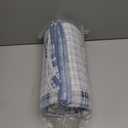 Ycosy Queen Size Plaid Quilts Blue White Stripes Bedspread Coverlets Reversible Lightweight Patchwork Bedding Set for Boys Bedroom Decorations Blanket Throw with 2 Pillow Shams