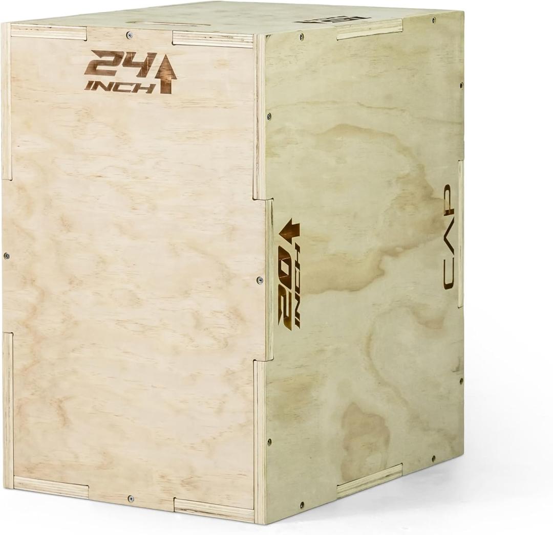 CAP Barbell 3-in-1 Plyometric Box | Multiple Styles and Sizes, 24in x 20in x 16 in