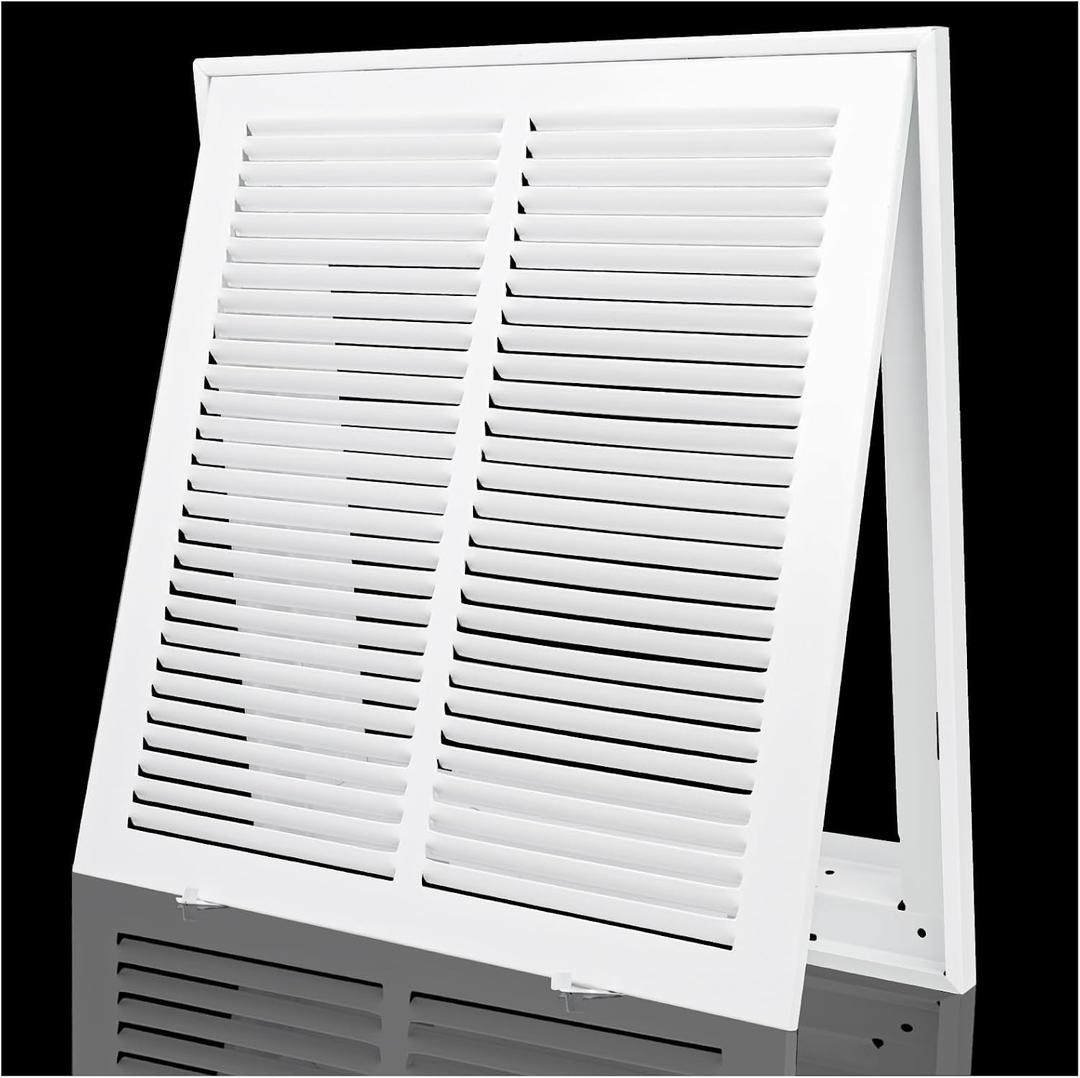 Return Air Grille 14x14,Air Return Vent Cover for Ceiling and Wall,Steel HVAC A/C Vent Cover Grill Fits Duct Opening 14"W x 14"H,Holds 1" Thick AC Filter