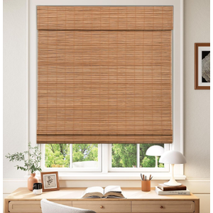 LazBlinds Cordless Blackout Bamboo Roman Shades, 38x64, Papara Carbon
Room Darkening Blinds for Interior Windows, Thermal Insulated Roll Up Bamboo Blinds for Home & Patio