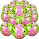 12 Pack Witch Themed Beach Ball for Kids 7.87" Bulk for Summer Pool and Beach Game Gifts Pink and Green Birthday Halloween Party Supplies and End of The Year Class Decorations Favor