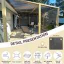 MEANCHEN 90% Outdoor Sun Shade Cloth 8' x 15' Pergola Shade Cover for Deck Backyard Patio Garden Breathable Sunshade Fabric with UV Protection Privacy Sun Screen for Porch, Carport, Pool Gray