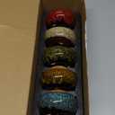 Cute Ceramic Succulent Garden Pots, Planter with Drainage and Attached Saucer, Set of 5 -Plants Not Included (Vivid Colors)