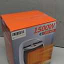 Kismile Small Electric Space Heater,Portable Ceramic Space Heater Fan for Office with Adjustable Thermostat and Overheat Protection ETL Listed for Kitchen, 750W/1500W(Silver)