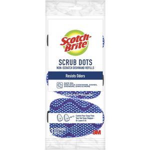 Scotch-Brite Scrub Dots Non-Scratch Dishwand Refills, Dishwand Refills for Cleaning Kitchen, Bathroom, and Household, Non-Scratch Refills Safe for Non-Stick Cookware, 18 Dishwand Refills