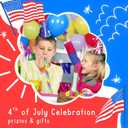 Capsule Vending Machine Translucent Acorn Capsules Empty 24 pcs 2 inch - Red & Blue Gumball Machine Capsules Bulk Party Favors Containers - Independence Day 4th of July Party Supplies