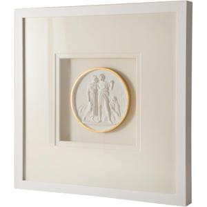 Sculpture Wall Art,French Vintage Decor with Framed,Aesthetic Gold Paintings for Home Living Room Bedroom Office and House Gallery15.8x15.8in (01-Harvest Celebration)