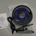 Gaiatop Portable Clip on Fan Battery Operated, Small Powerful 3 Speed Quiet 360 Rotate, USB Rechargeable Mini Personal Cooling Fan for Desk Table Home Office Stroller Camping Women Gifts Black Blue